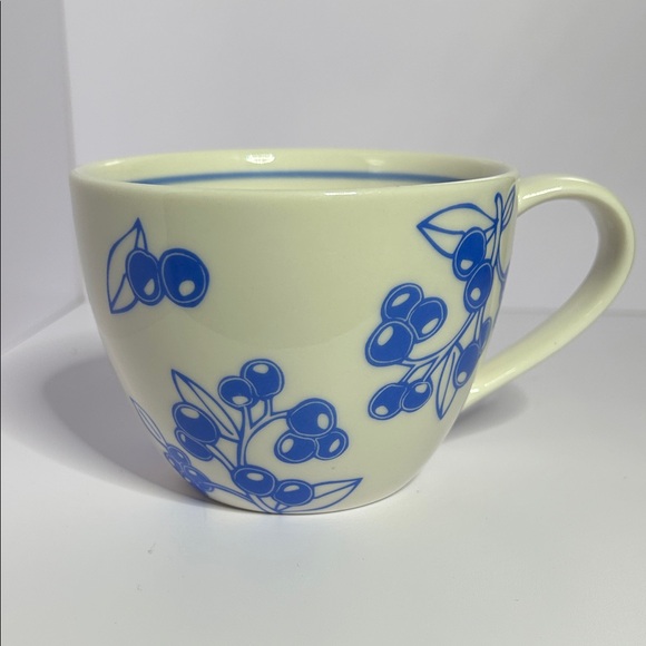 Starbucks 2007 Blueberry White and Blue Ceramic Mug - Picture 1 of 4